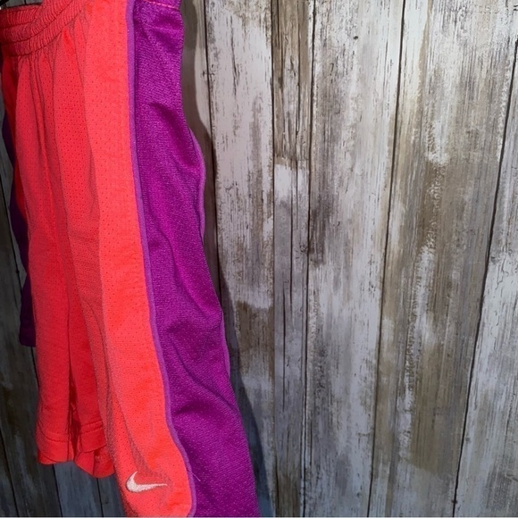 Nike Women's Pink and Purple Athletic Shorts - Picture 4 of 5